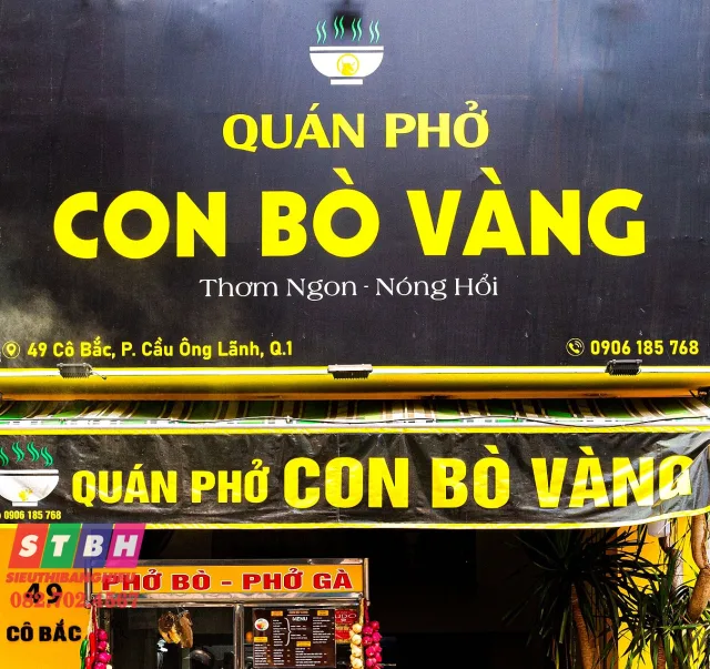 Bảng Hiệu Quán Phở đẹp sáng nổi bật cả ngày lẫn đêm
