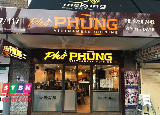 Bảng Hiệu Quán Phở giá tốt thiết kế linh hoạt