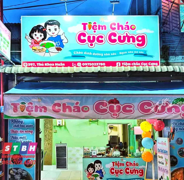 Mẫu bảng hiệu cháo dinh dưỡng đẹp, giá tốt cho quán ăn