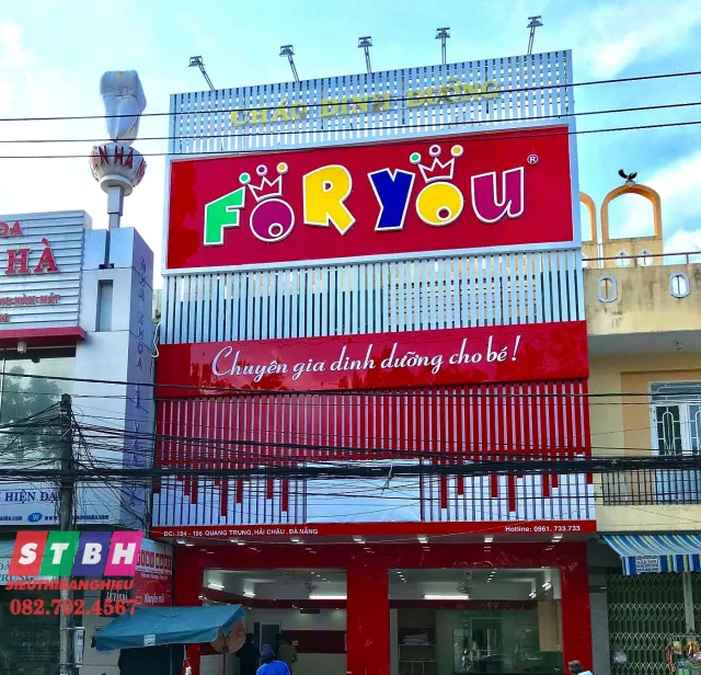 Bảng hiệu cháo dinh dưỡng đẹp mắt, dễ thu hút phụ huynh