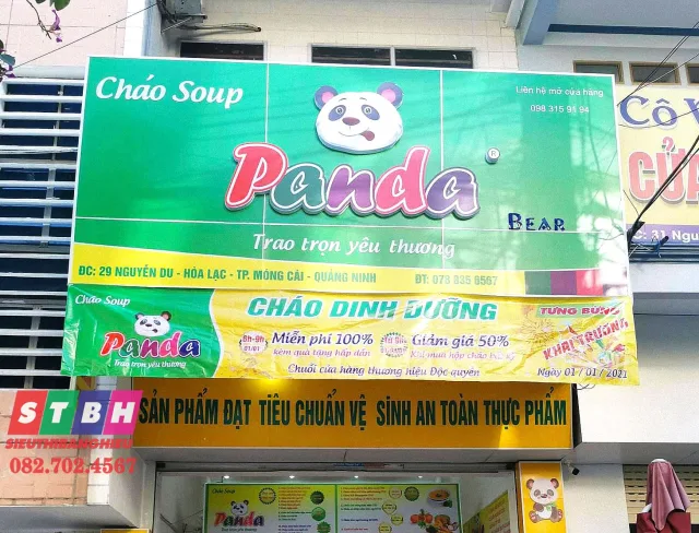 Mẫu bảng hiệu cháo dinh dưỡng đẹp tại TP.HCM