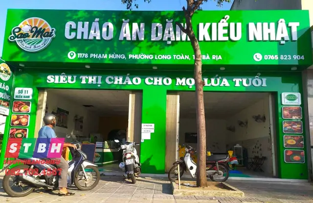 Bảng hiệu cháo dinh dưỡng phong cách hiện đại, dễ nhìn