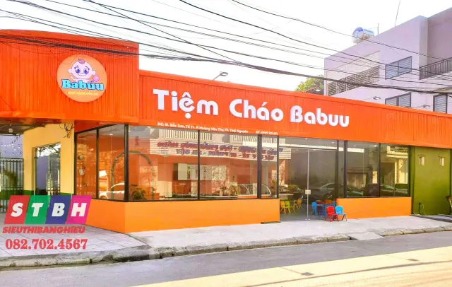 Bảng hiệu cháo dinh dưỡng đẹp mắt, tạo sự tin tưởng