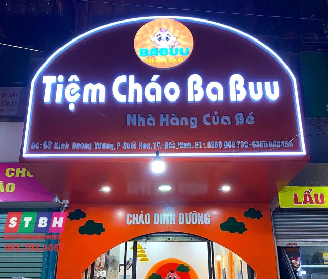 Bảng hiệu cháo dinh dưỡng phong cách hiện đại, thân thiện