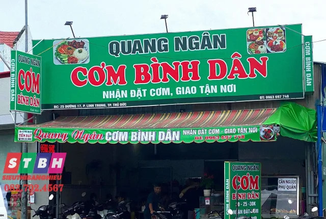 Bảng hiệu quán cơm đẹp chất lượng cao giá rẻ