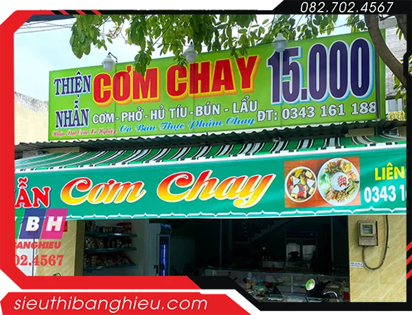 Bảng hiệu quán chay