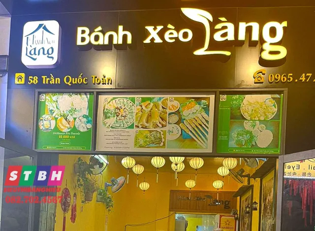 Bảng hiệu bánh xèo đẹp, chuẩn thương hiệu quán ăn Việt