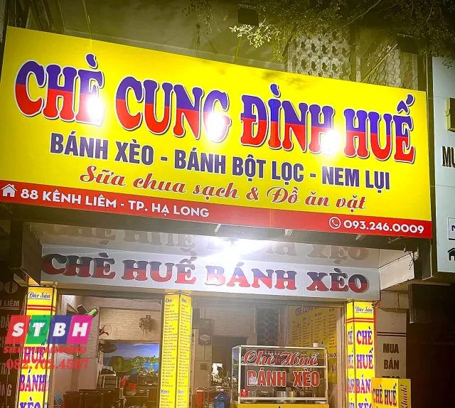 Bảng hiệu quán bánh xèo đơn giản, dễ nhớ thương hiệu