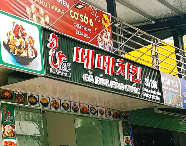 Bảng hiệu gà rán có tính thẩm mỹ cao