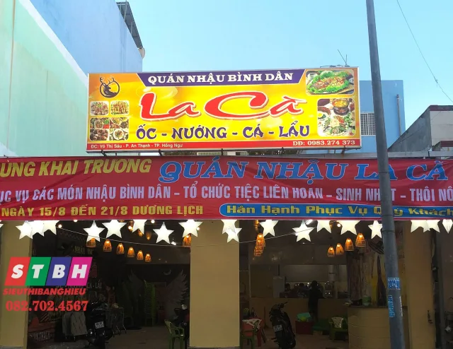 Bảng hiệu quán nhậu bình dân uy tín bền đẹp theo thời gian