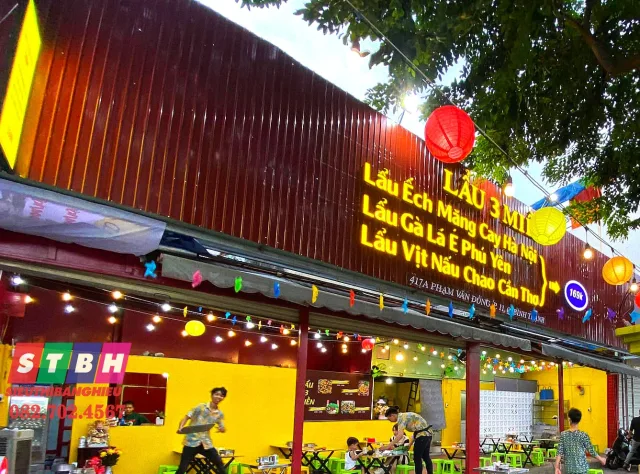 Mẫu bảng hiệu quán lẩu với thiết kế đặc biệt