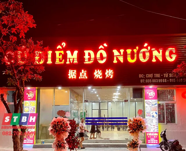 Bảng hiệu quán nướng hiện đại, dễ thu hút khách hàng