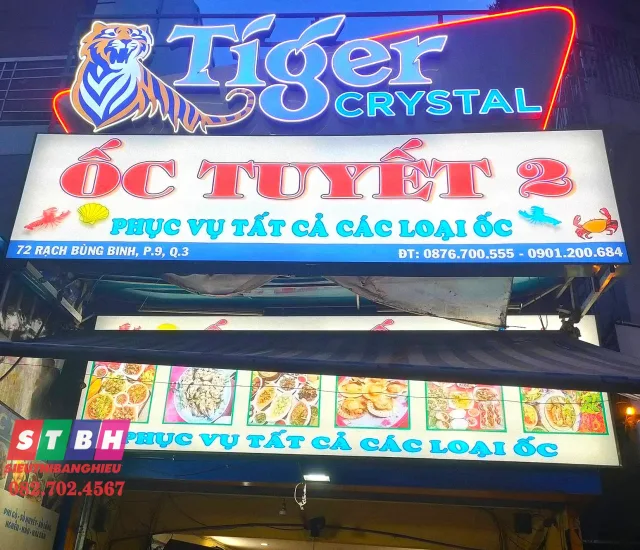 bảng hiệu quán ốc thiết kế theo yêu cầu