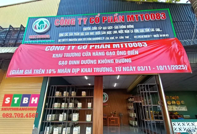 Làm bảng hiệu gạo đẹp cho đại lý bán lẻ