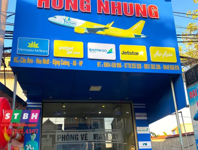 Bảng hiệu giúp tăng uy tín đại lý vé máy bay