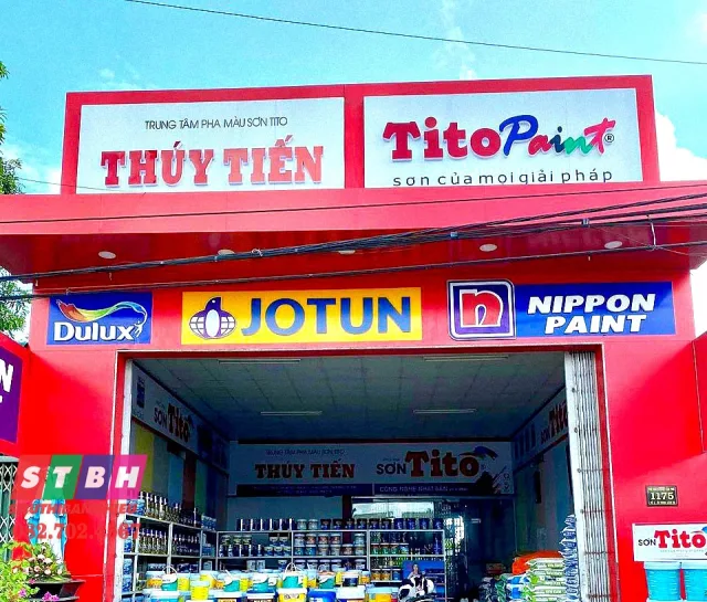 Bảng hiệu đại lý sơn chữ nổi mica