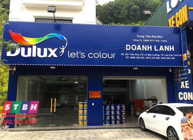 Mẫu bảng hiệu đại lý sơn đơn giản mà đẹp