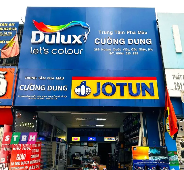 Bảng hiệu đại lý sơn ngoài trời chống nắng