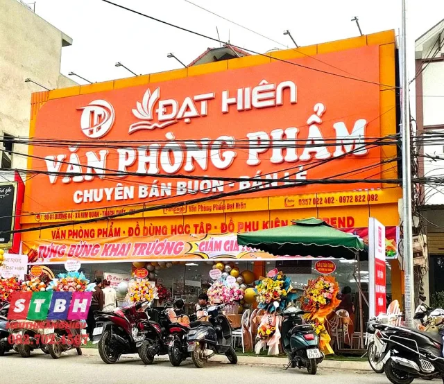 Bảng hiệu văn phòng phẩm giúp tăng nhận diện thương hiệu