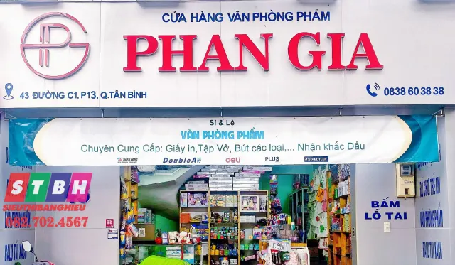 Mẫu bảng hiệu văn phòng phẩm thân thiện với người dùng