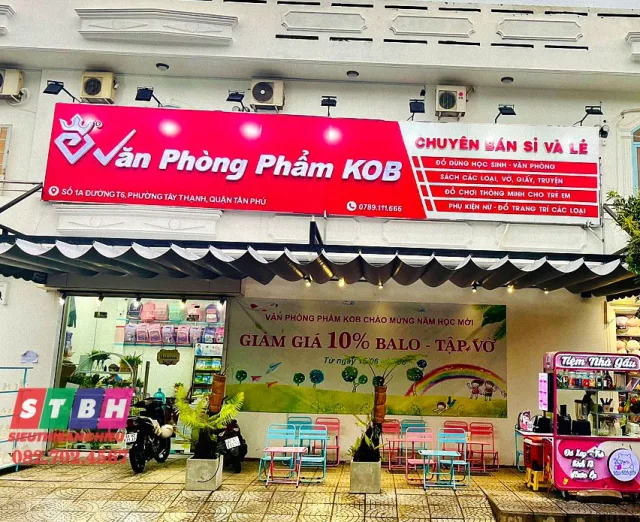 Thiết kế bảng hiệu văn phòng phẩm giúp tăng doanh số