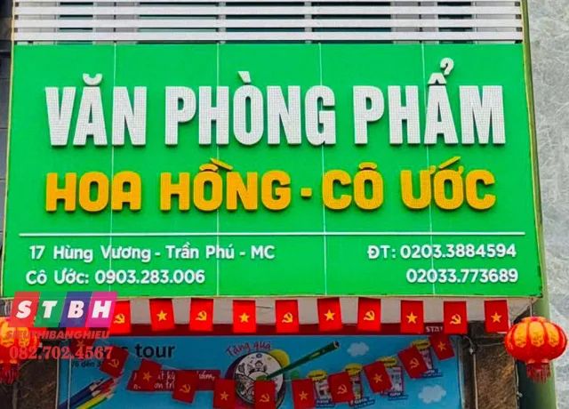 Bảng hiệu văn phòng phẩm chống nước, chống bạc màu