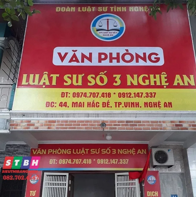 Bảng hiệu văn phòng luật sư thể hiện tính chuyên nghiệp