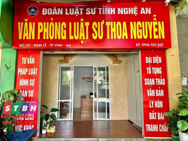 Bảng hiệu văn phòng luật sư tiêu chuẩn ngành luật