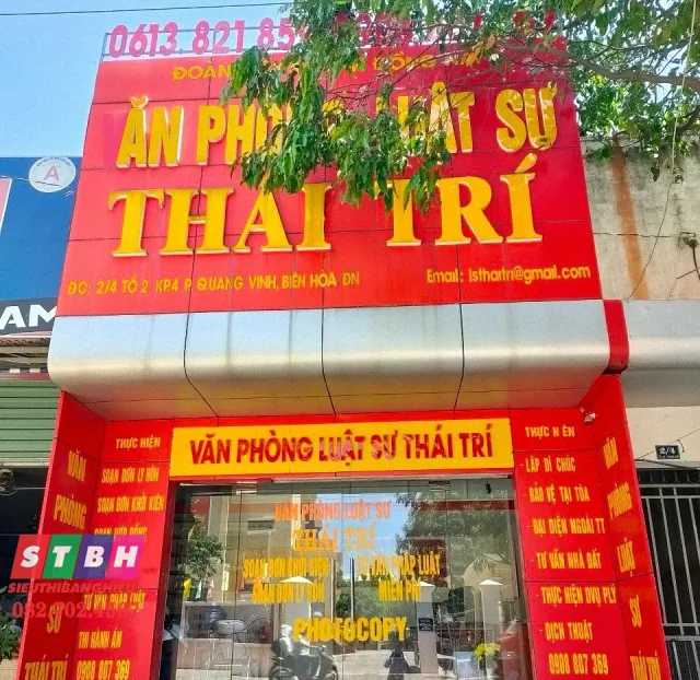 Bảng hiệu văn phòng luật sư kiểu hộp đèn chữ nổi