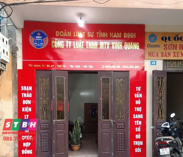 Bảng hiệu văn phòng luật sư được thiết kế chuẩn nhận diện