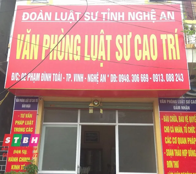 Bảng hiệu văn phòng luật sư trang trọng, uy tín