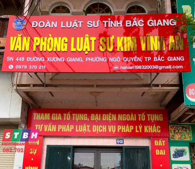 Bảng hiệu văn phòng luật sư ngoài trời, bền đẹp theo thời gian
