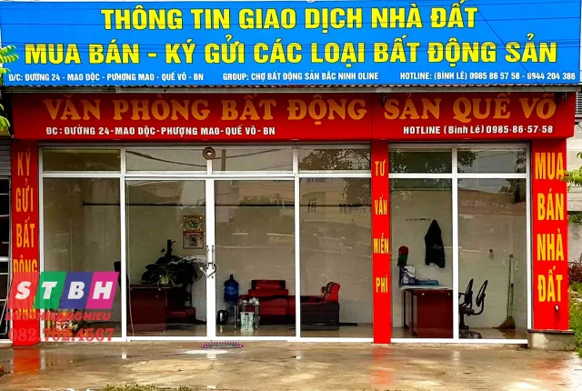 Thi công bảng hiệu văn phòng nhà đất chất lượng cao