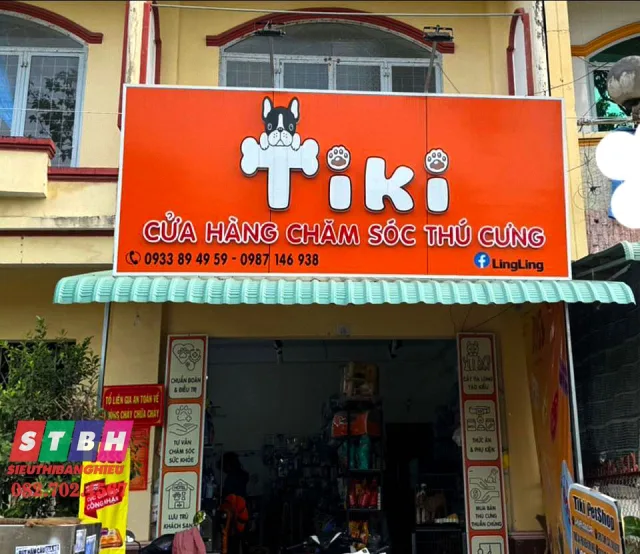 Bảng hiệu thú y phong cách tối giản