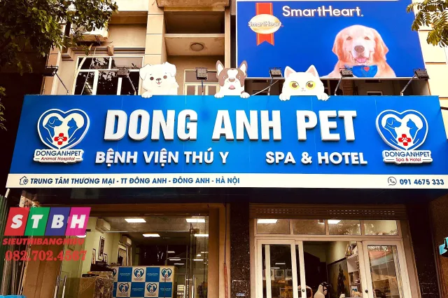 Bảng hiệu phòng khám thú y hiện đại, thi công chắc chắn