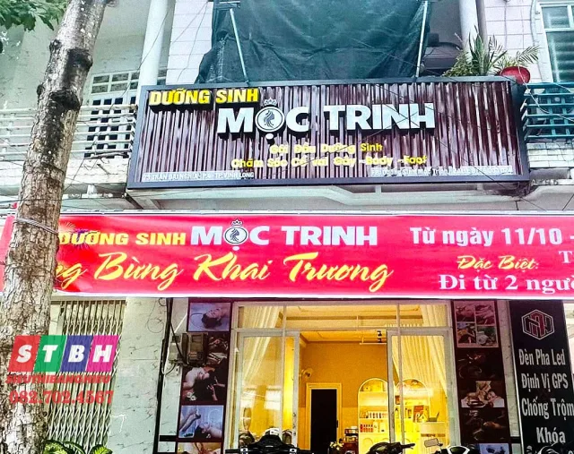 Bảng hiệu gội đầu dưỡng sinh thân thiện