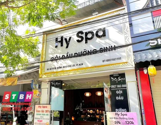 Bảng hiệu spa gội đầu dưỡng sinh đẹp và nổi bật