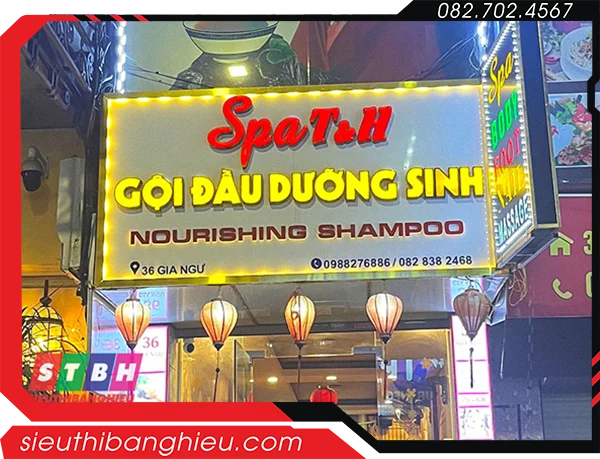 Bảng hiệu gội đầu dưỡng sinh
