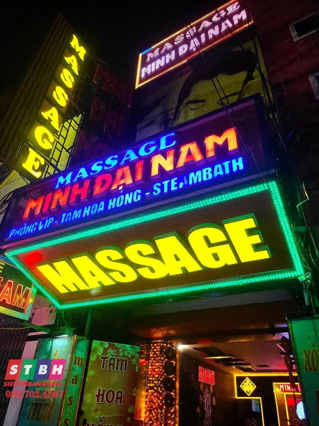 Mẫu bảng hiệu massage đơn giản mà đẹp