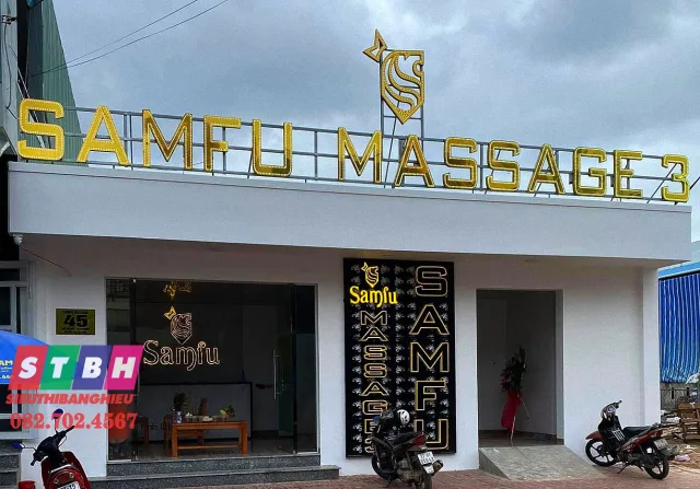 Bảng hiệu massage phù hợp cho không gian sang trọng