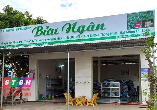 Thiết kế bảng hiệu vật tư nông nghiệp hiện đại