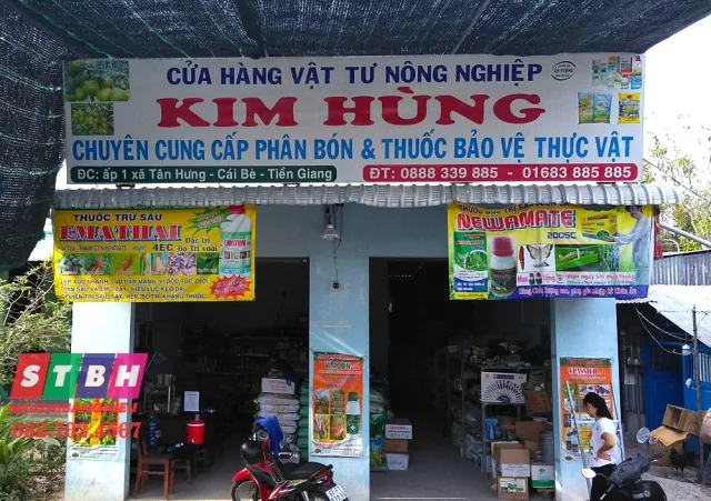 Mẫu bảng hiệu vật tư nông nghiệp đơn giản hiệu quả