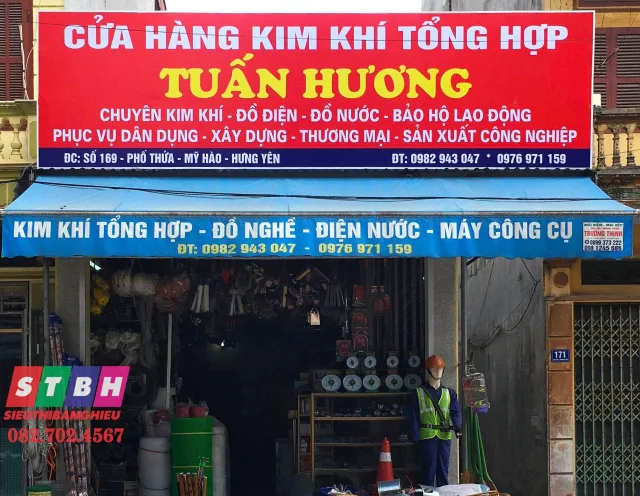 Bảng hiệu cửa hàng điện nước phong cách hiện đại