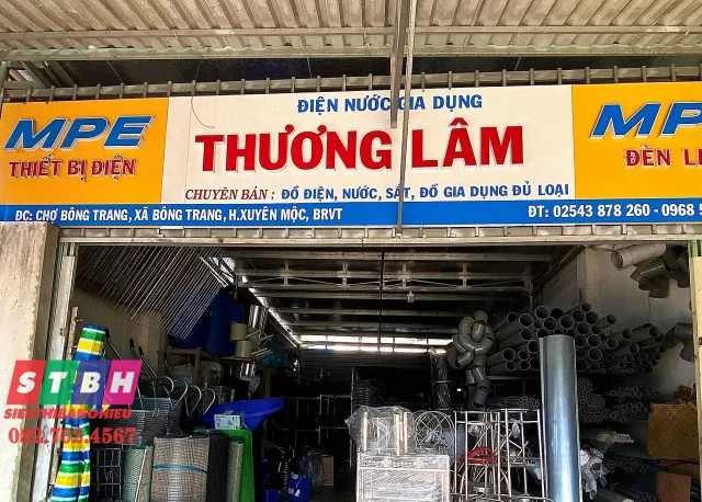 Bảng hiệu shop điện nước đẹp nổi bật