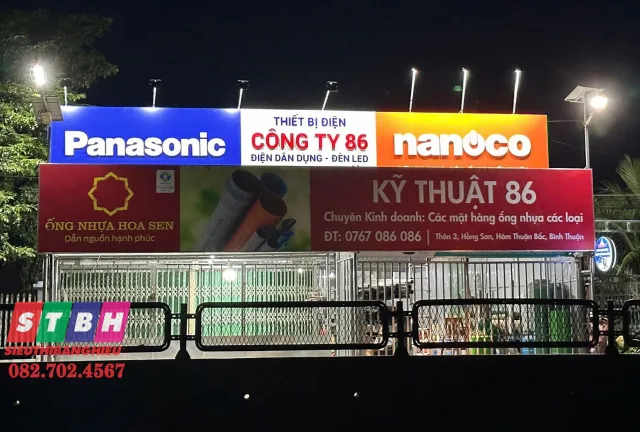 Làm bảng hiệu điện nước nhanh gọn đúng tiến độ