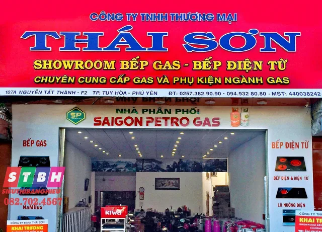Bảng hiệu gas cho tiệm mặt tiền đường lớn