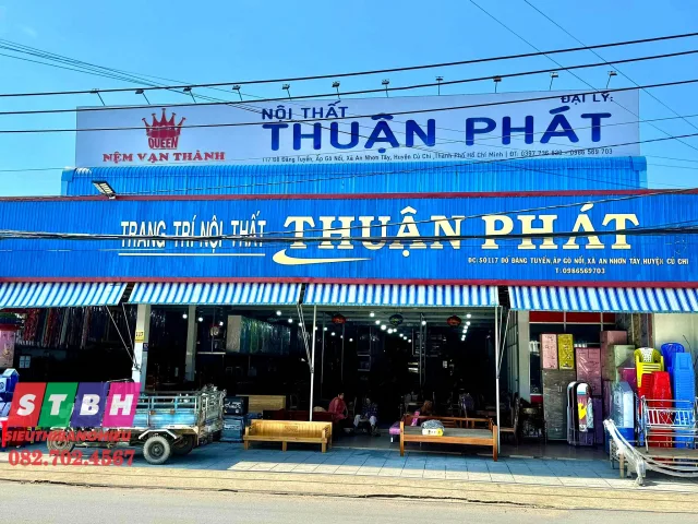 Thiết kế bảng hiệu nội thất phối màu tinh tế