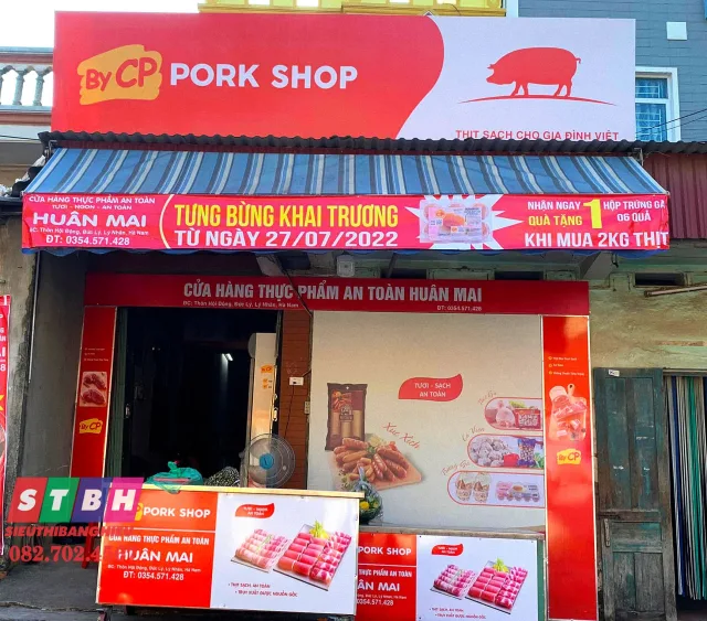 Bảng hiệu cửa hàng thực phẩm Hiflex Khung Sắt