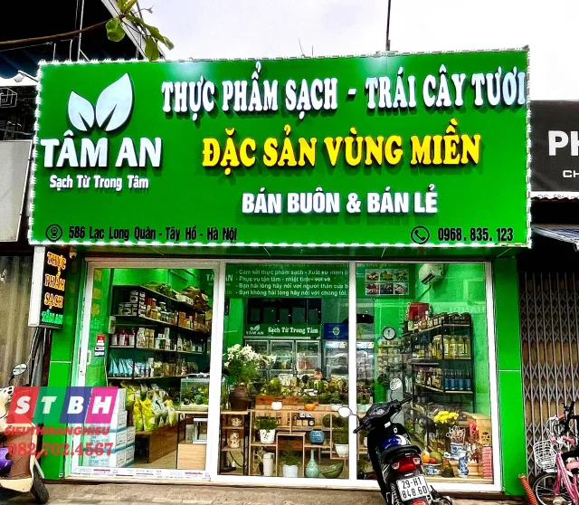 Bảng Hiệu Cửa Hàng Thực Phẩm phong cách hiện đại tối giản
