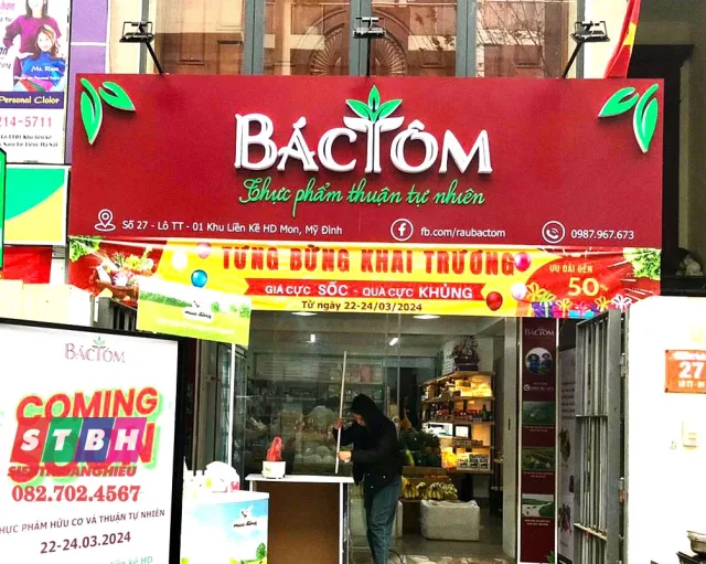 Bảng Hiệu Cửa Hàng Thực Phẩm Sang Trọng